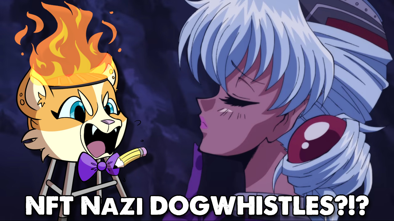 An angry anthropomorphic grill screaming at the main character of the Galverse OVA.